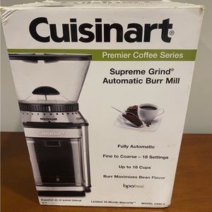 Cuisinart DBM-8 Supreme Grind Automatic Burr Mill Coffee Grinder new in box
